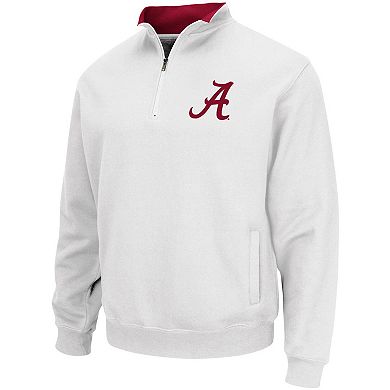 Men's Colosseum White Alabama Crimson Tide Tortugas Logo Quarter-Zip Pullover Jacket