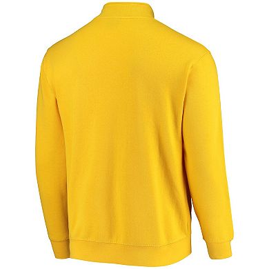 Men's Colosseum Maize Michigan Wolverines Tortugas Logo Quarter-Zip Jacket