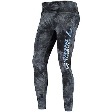 Women's Concepts Sport Black Tennessee Titans Burst Tie-Dye Leggings