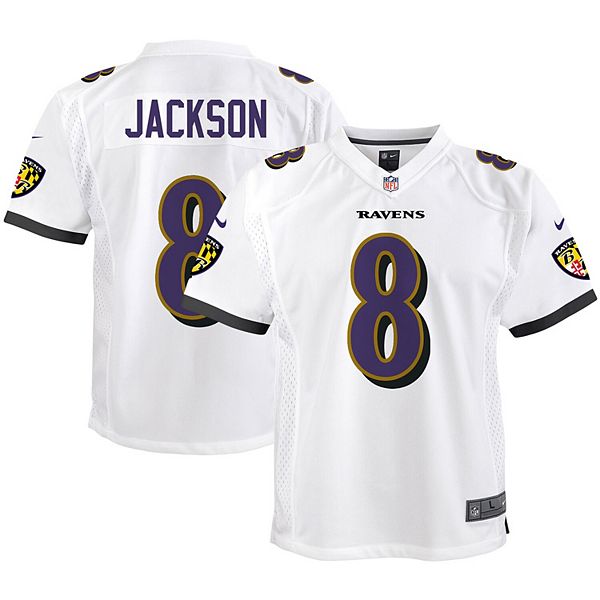 Purple Nike NFL Baltimore Ravens Jackson #8 Jersey