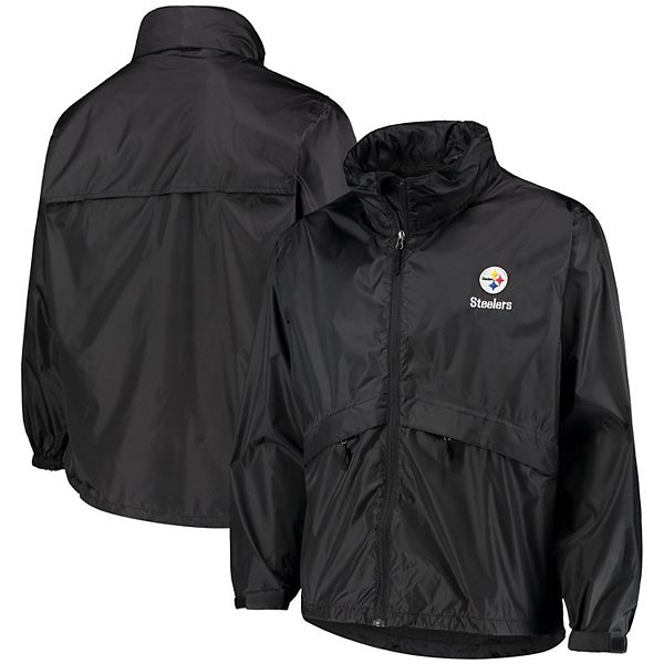 Men's Dunbrooke Black Pittsburgh Steelers Circle Sportsman Waterproof  Packable Full-Zip Jacket