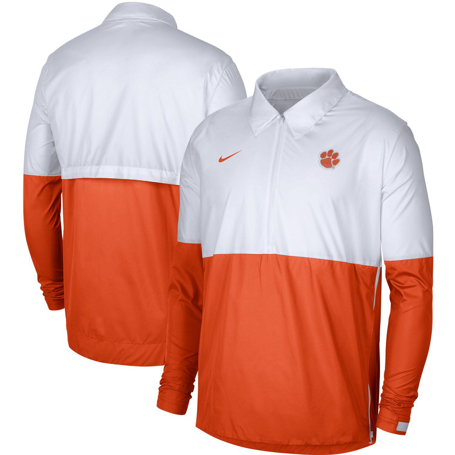orange and white nike jacket