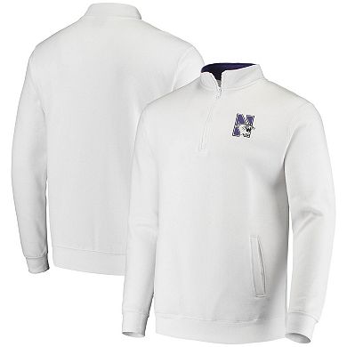 Men's Colosseum White Northwestern Wildcats Tortugas Logo Quarter-Zip Jacket