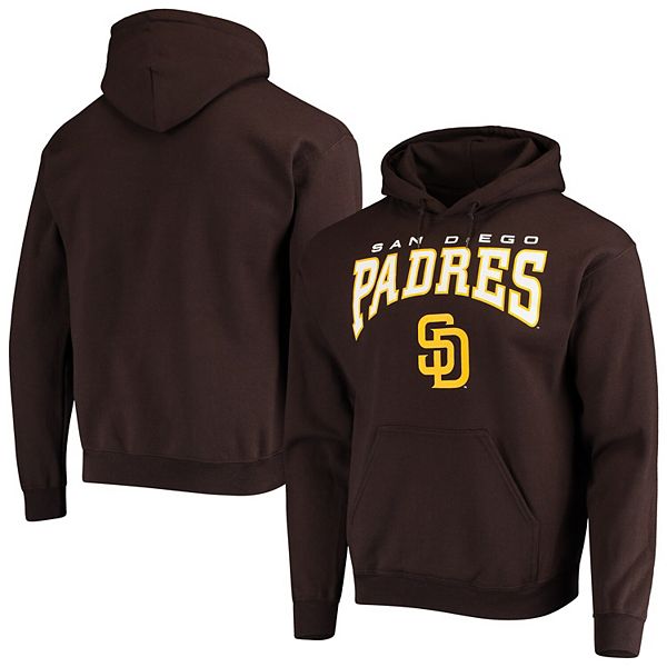 Men's Levelwear Brown/Charcoal San Diego Padres Uproar Farm Team Pullover Hoodie Size: Large