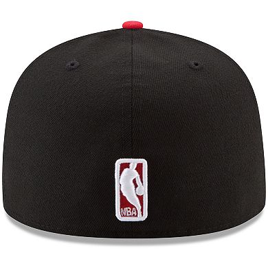 Men's New Era Black/Red Portland Trail Blazers Official Team Color 2-Tone 59FIFTY Fitted Hat