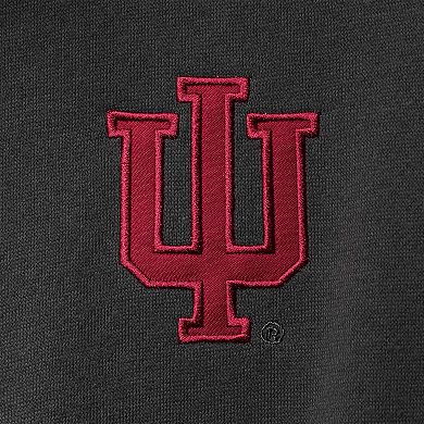 Men's Colosseum Charcoal Indiana Hoosiers Tortugas Logo Quarter-Zip Pullover Jacket