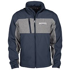 Men's Starter White/Navy New England Patriots Thursday Night Lights  Half-Snap Hoodie Jacket