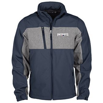 Men's Dunbrooke Navy New England Patriots Circle Zephyr Softshell Full-Zip Jacket
