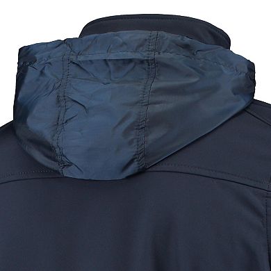 Men's Dunbrooke Navy New England Patriots Circle Zephyr Softshell Full-Zip Jacket
