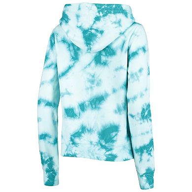 Women's New Era Teal Jacksonville Jaguars Tie Dye Fleece Full-Zip Hoodie