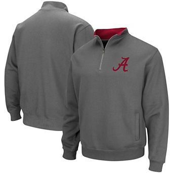 Men's Colosseum Charcoal Alabama Crimson Tide Tortugas Logo Quarter-Zip Pullover Jacket