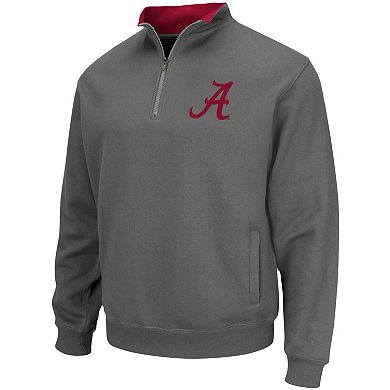 Men's Colosseum Charcoal Alabama Crimson Tide Tortugas Logo Quarter-Zip Pullover Jacket