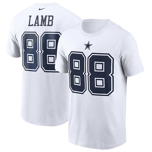 Men's Nike CeeDee Lamb White Dallas Cowboys Player Name & Number T-Shirt Size: Small