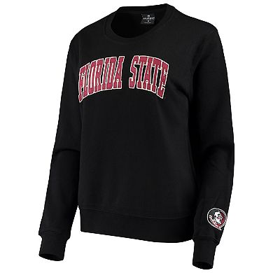 Women's Colosseum Black Florida State Seminoles Campanile Pullover Sweatshirt