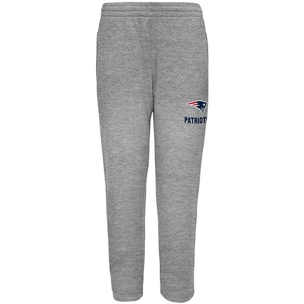 Youth Heathered Gray New England Patriots Essential Fleece Pants