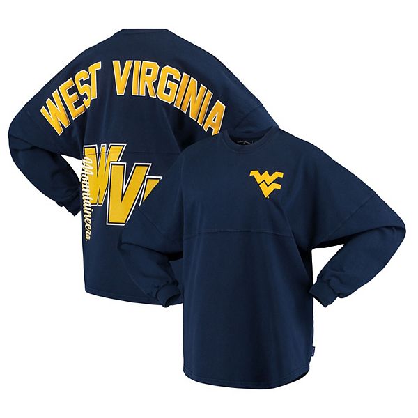 Women's Navy West Virginia Mountaineers Loud n Proud Spirit Jersey T-Shirt