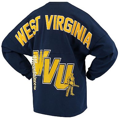 Women's Navy West Virginia Mountaineers Loud n Proud Spirit Jersey T-Shirt