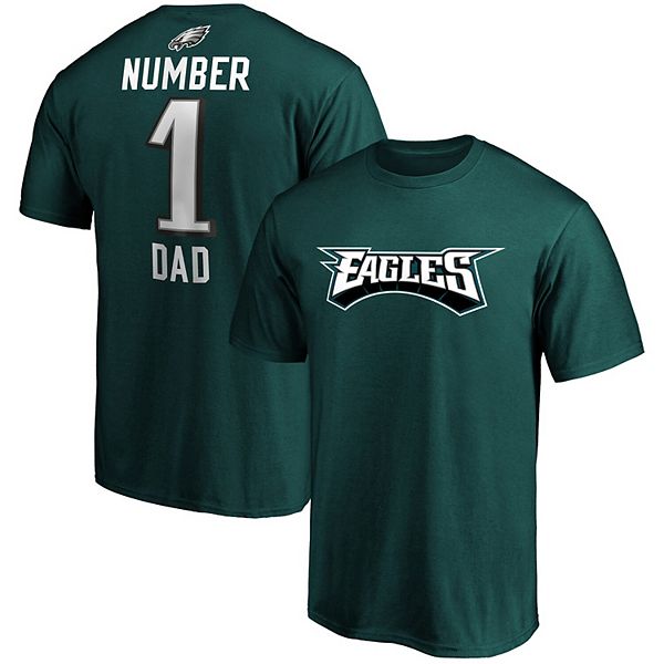 Men's Fanatics Branded Midnight Green Philadelphia Eagles #1 Dad T-Shirt