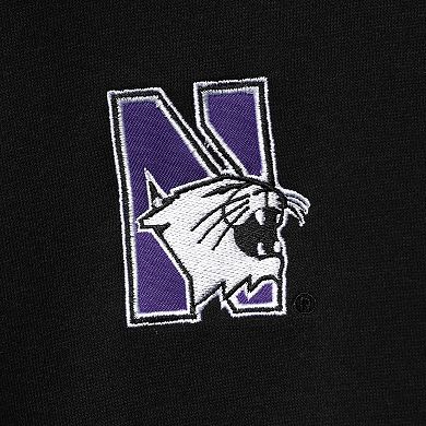 Men's Colosseum Black Northwestern Wildcats Tortugas Logo Quarter-Zip Jacket