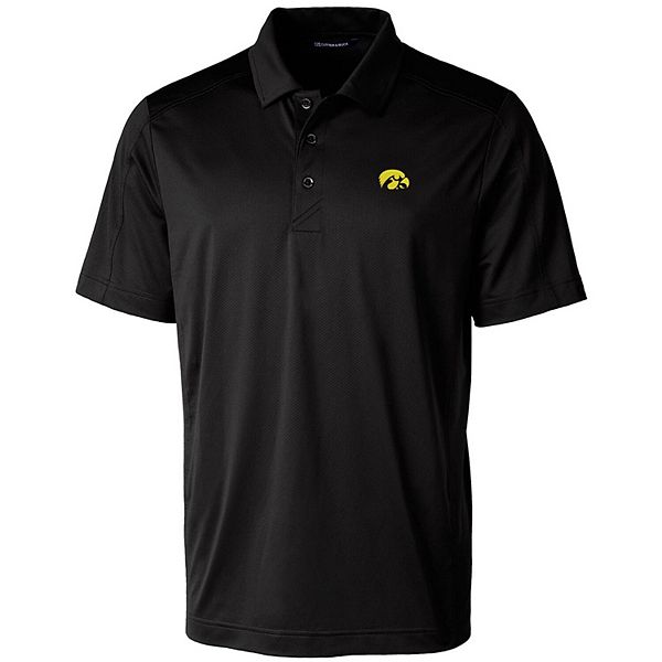 Men's Cutter & Buck Black Iowa Hawkeyes Prospect Polo