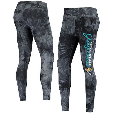 Women's Concepts Sport Black Jacksonville Jaguars Burst Tie-Dye Leggings