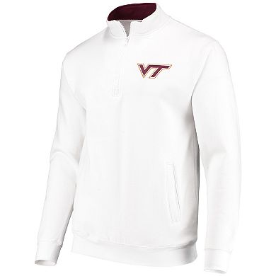 Men's Colosseum White Virginia Tech Hokies Tortugas Logo Quarter-Zip Jacket