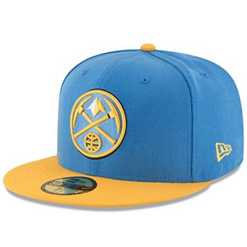 Men's New Era Cream/Navy Denver Nuggets Piping 2-Tone 59FIFTY Fitted Hat