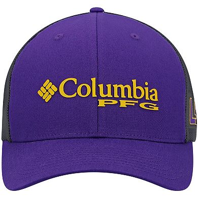 Men's Columbia Purple LSU Tigers PFG Snapback Adjustable Hat