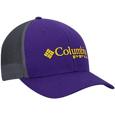 Men's Columbia Purple LSU Tigers PFG Snapback Adjustable Hat