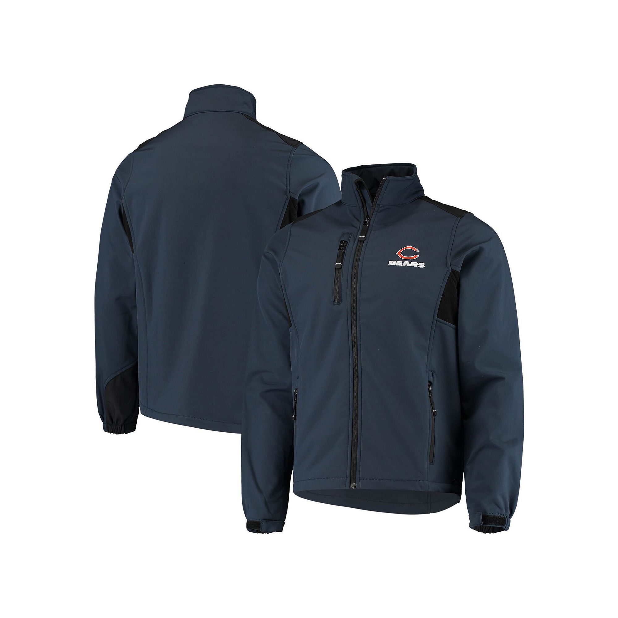 Mens Dunbrooke Navy Chicago Bears Circle Softshell Fleece Full-Zip Jacket,