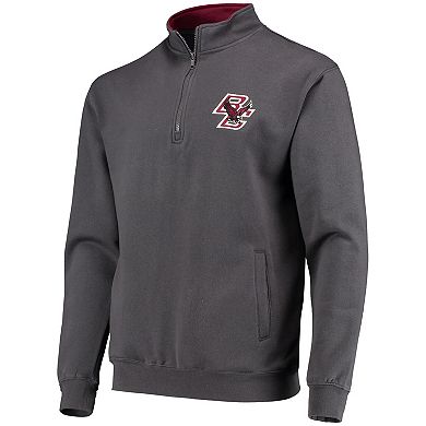 Men's Colosseum Charcoal Boston College Eagles Tortugas Logo Quarter-Zip Pullover Jacket