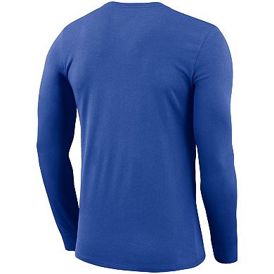 Men's Nike Royal Kentucky Wildcats Big & Tall Primary Logo Legend Performance Long Sleeve T-Shirt