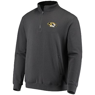Men's Colosseum Charcoal Missouri Tigers Tortugas Logo Quarter-Zip Jacket