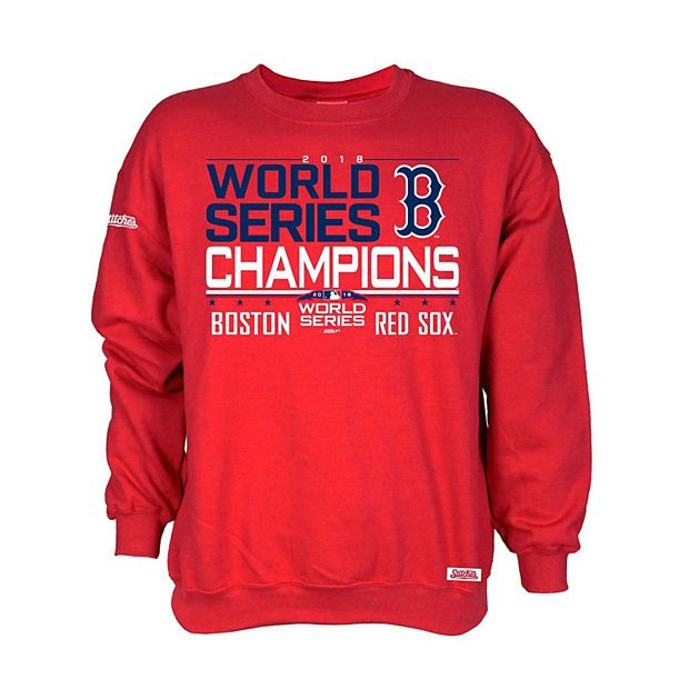 Men's Stitches Red Boston Red Sox 2018 World Series Champions Pullover  Crewneck Sweatshirt