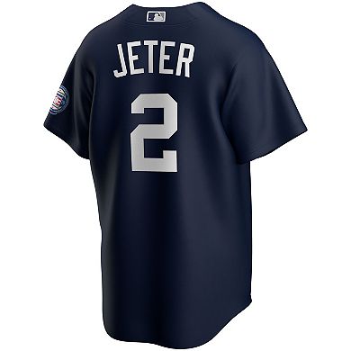 Men's Nike Derek Jeter Navy New York Yankees 2020 Hall of Fame Induction Alternate Replica Player Name Jersey