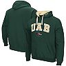 Men's Colosseum Green UAB Blazers Arch & Logo 2.0 Pullover Hoodie