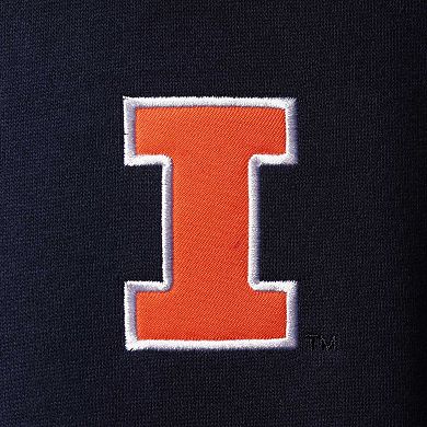Men's Colosseum Navy Illinois Fighting Illini Tortugas Logo Quarter-Zip Jacket