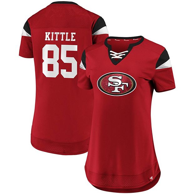 Men's Fanatics Branded George Kittle Scarlet San Francisco 49ers Player  Icon Name & Number T-Shirt