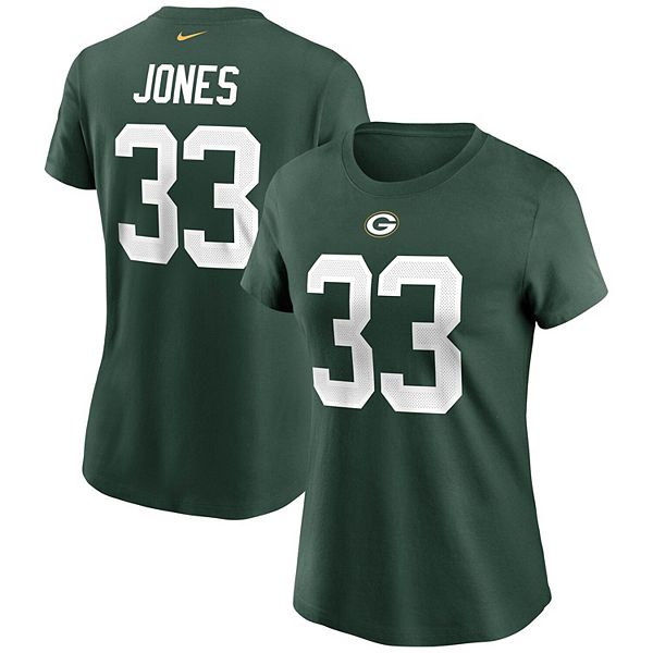 Women's Nike Aaron Jones Green Green Bay Packers Name & Number T-Shirt