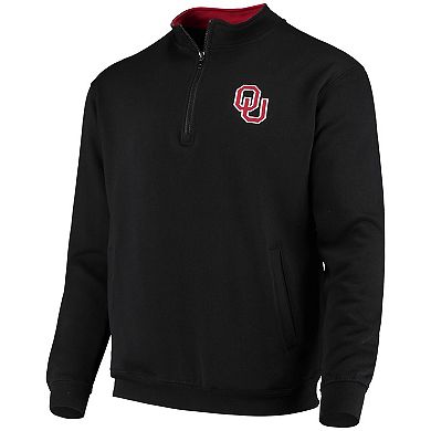 Men's Colosseum Black Oklahoma Sooners Tortugas Logo Quarter-Zip Jacket