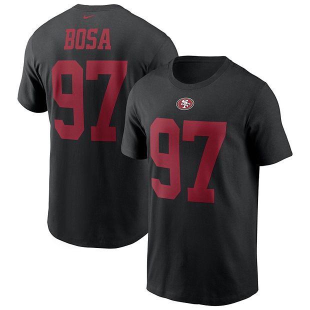Men's Nike Nick Bosa Black San Francisco 49ers Name & Number T-Shirt