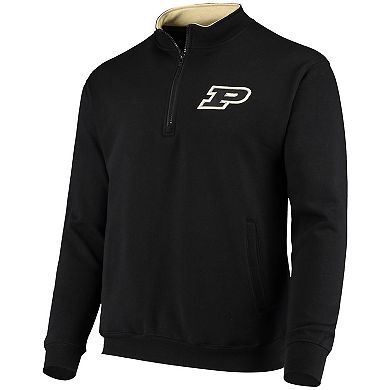 Men's Colosseum Black Purdue Boilermakers Tortugas Logo Quarter-Zip Jacket