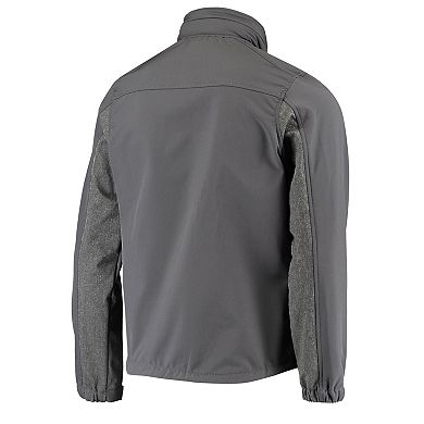 Men's Dunbrooke Graphite Los Angeles Rams Circle Zephyr Softshell Full-Zip Jacket