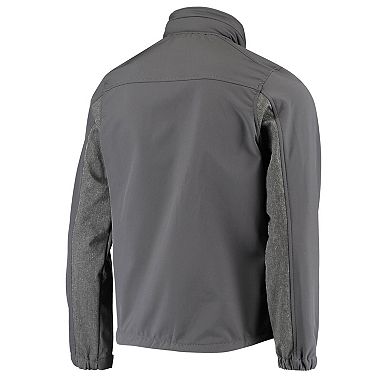 Men's Dunbrooke Graphite Los Angeles Rams Circle Zephyr Softshell Full-Zip Jacket