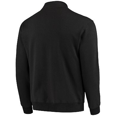 Men's Colosseum Black Army Black Knights Tortugas Logo Quarter-Zip Jacket