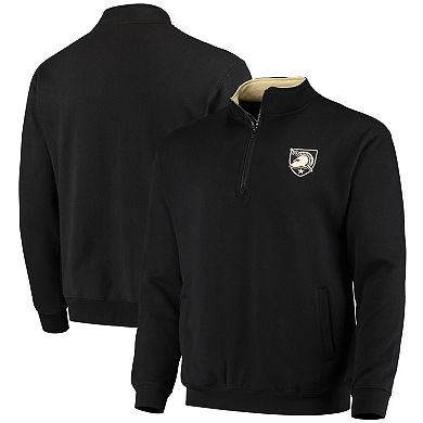 Men's Colosseum Black Army Black Knights Tortugas Logo Quarter-Zip Jacket