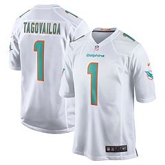 Men's Mitchell & Ness Dan Marino Aqua/Orange Miami Dolphins 1984 Split  Legacy Replica Jersey