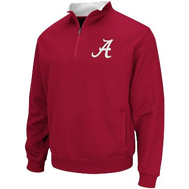 Men's Colosseum Crimson Alabama Crimson Tide Tortugas Logo Quarter-Zip Pullover Jacket