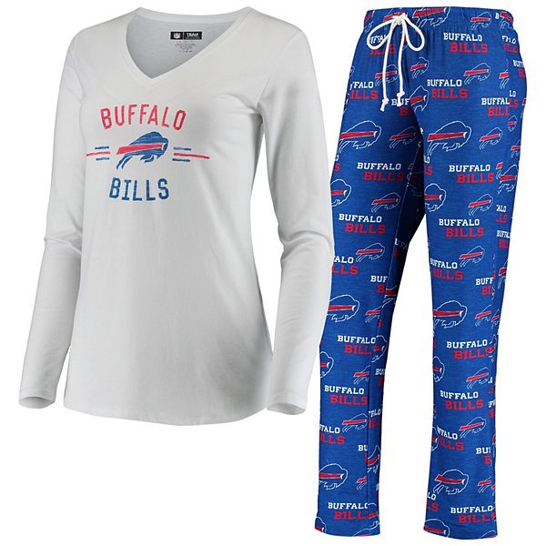 Buffalo Bills Youth Long Sleeve T-Shirt & Pants Sleep Set - Heathered Gray