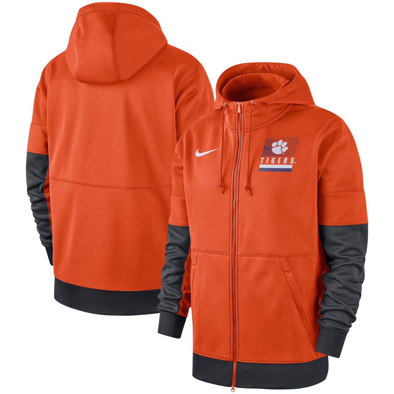 orange nike zip up